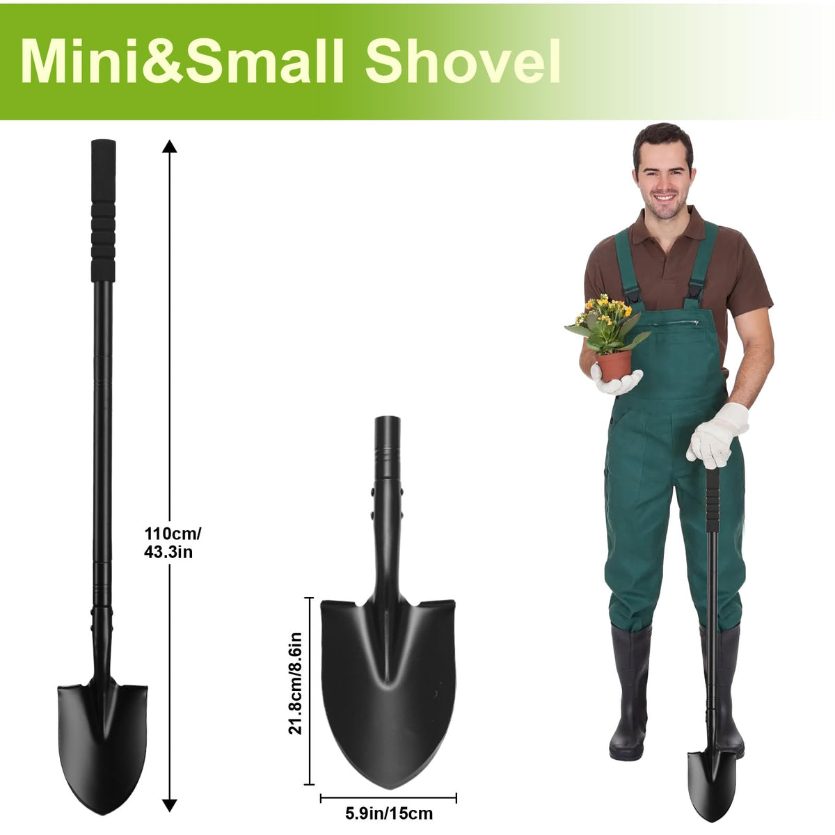 Pragmatist small shovel's heavy-duty metal construction withstands tough soil and outdoor conditions.