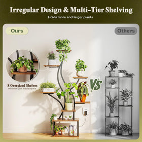 PRAISUN plant stand shelves are rust-resistant and easy to clean
