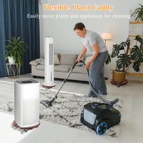 PRAQECZ pine wood plant dolly supports weight and resists wear.
