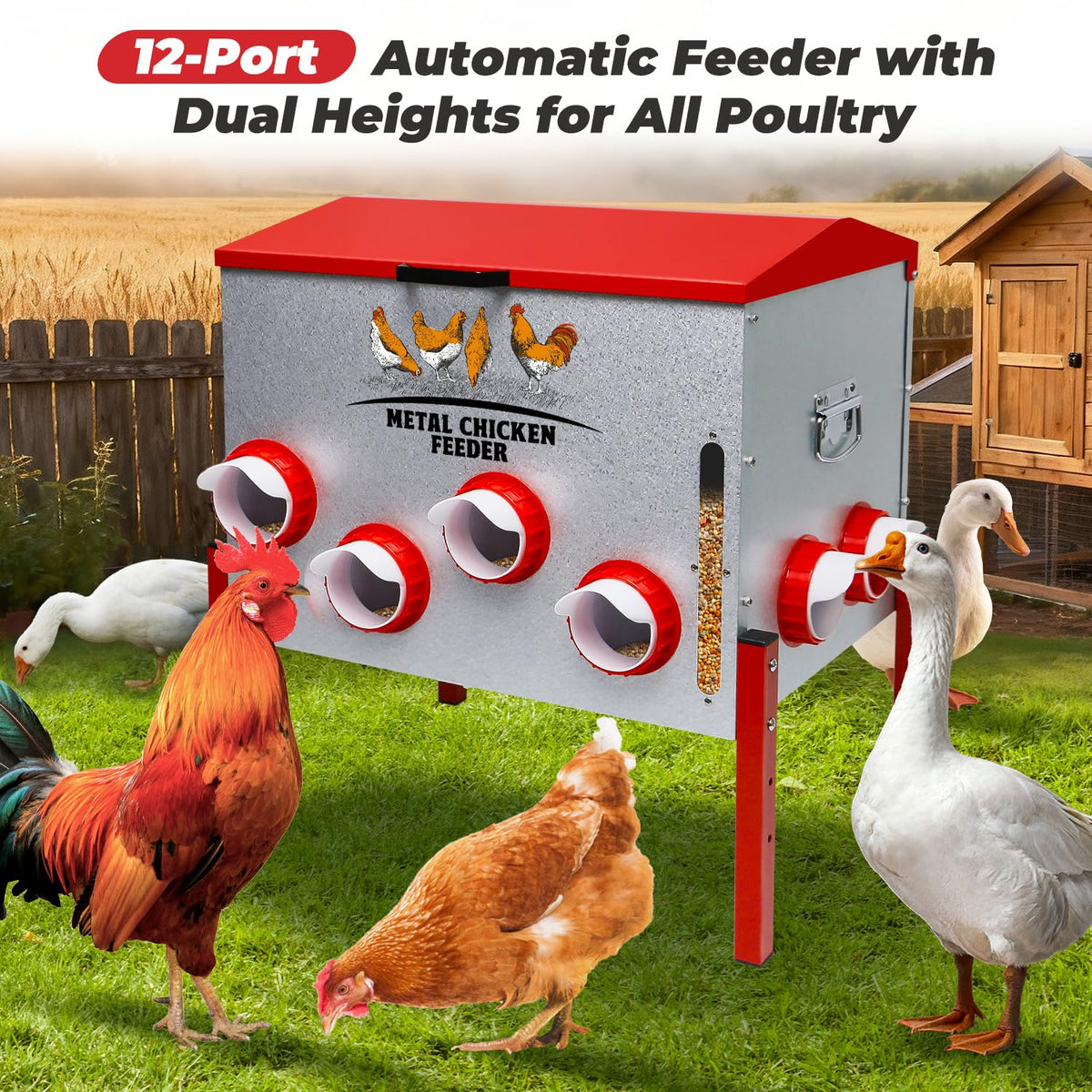 Pravoluxmax feeder with 12 anti-waste ports to reduce waste