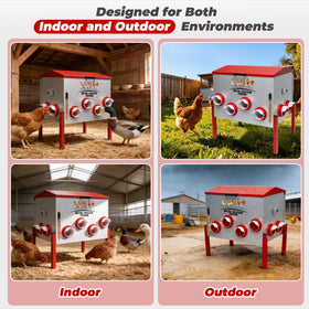 Pravoluxmax large-capacity feeder minimizes refills for busy coops