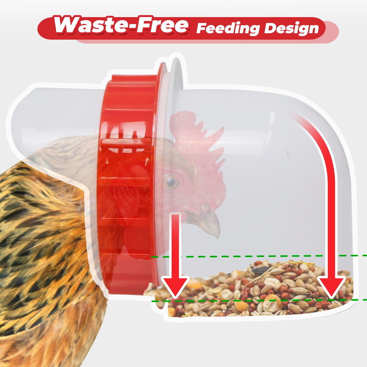 Pravoluxmax lid with viewing window for quick feed checks