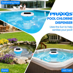 PRAXXIS chlorine floater with safety design supports easy, mess-free handling