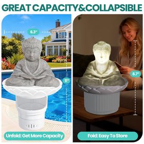 PRAXXIS collapsible chlorine floater for easy storage