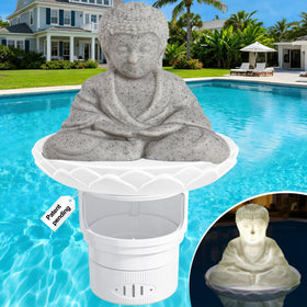PRAXXIS Buddha statue chlorine floater with zen design and even chlorine release