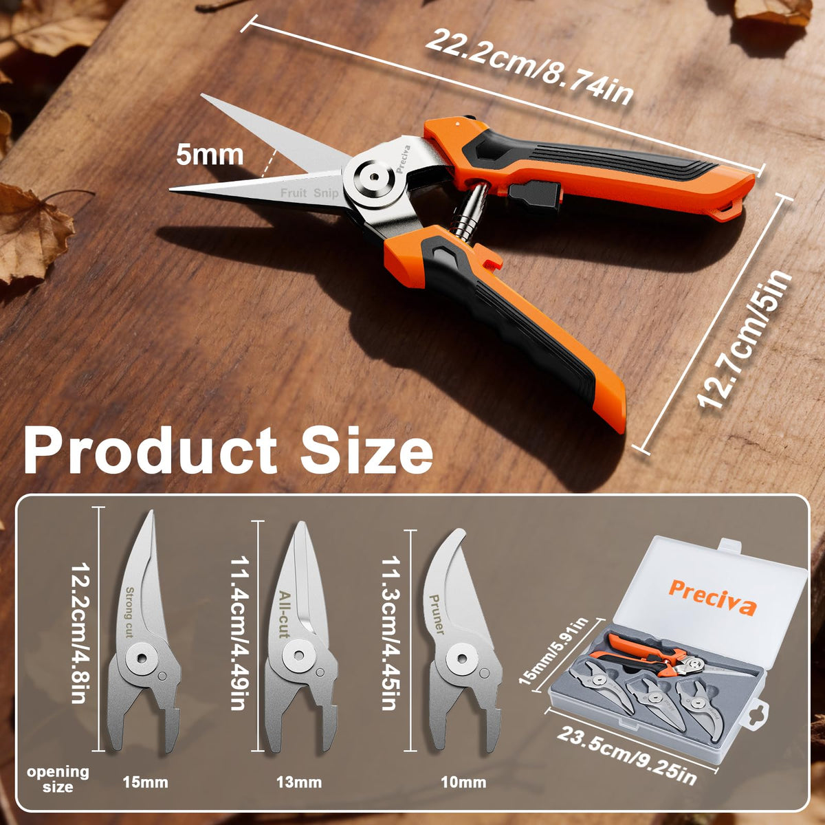 Preciva 4-in-1 multi-function blade for varied gardening tasks