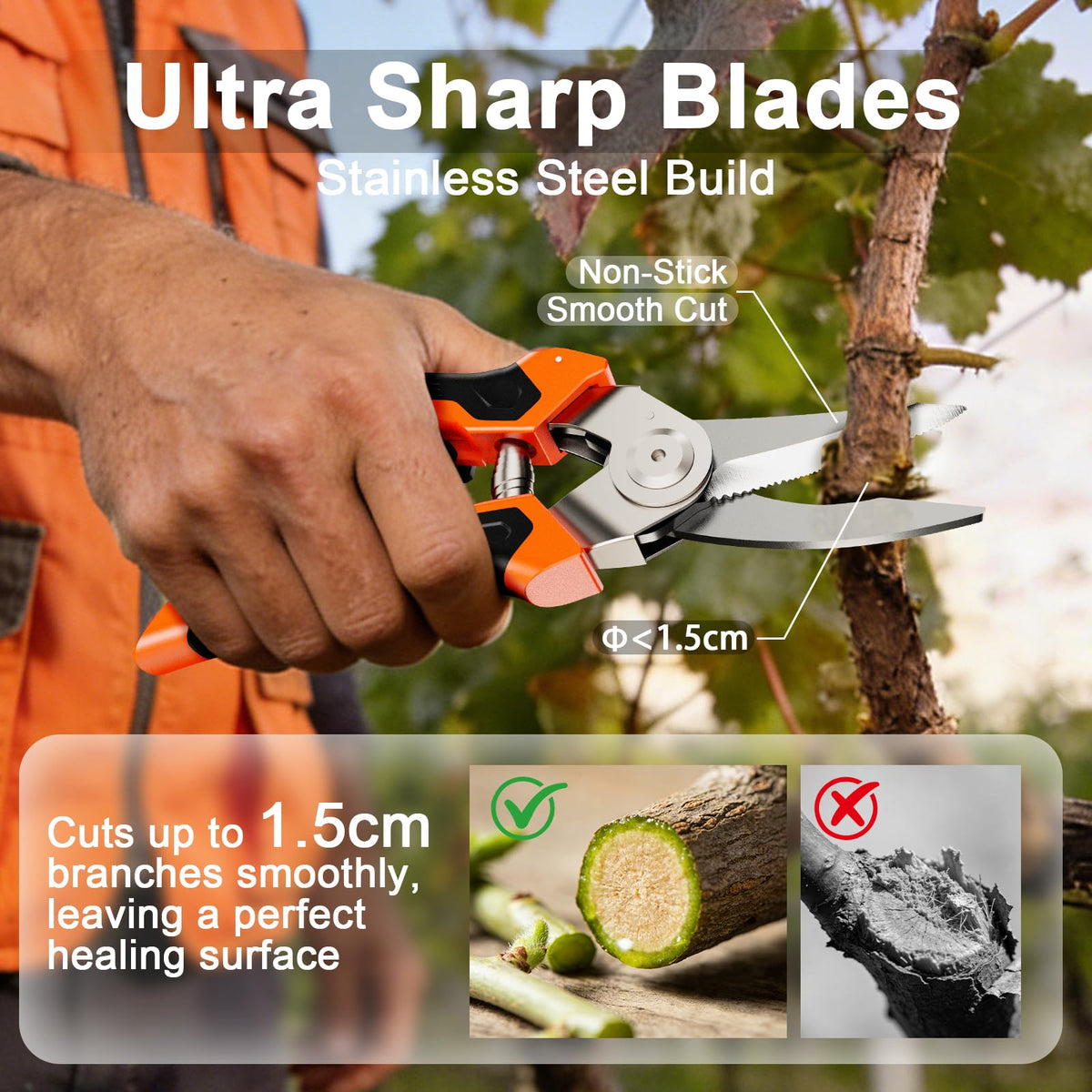 Preciva 4-in-1 serrated blade for fibrous stems and tough pruning