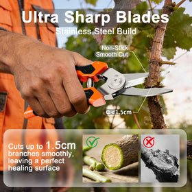 Preciva 4-in-1 serrated blade for fibrous stems and tough pruning