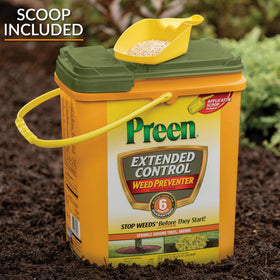 Barrier against broadleaf weeds with Preen Extended Control Weed Preventer