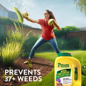 Preen works safely around more than 200 flowering varieties in outdoor beds.