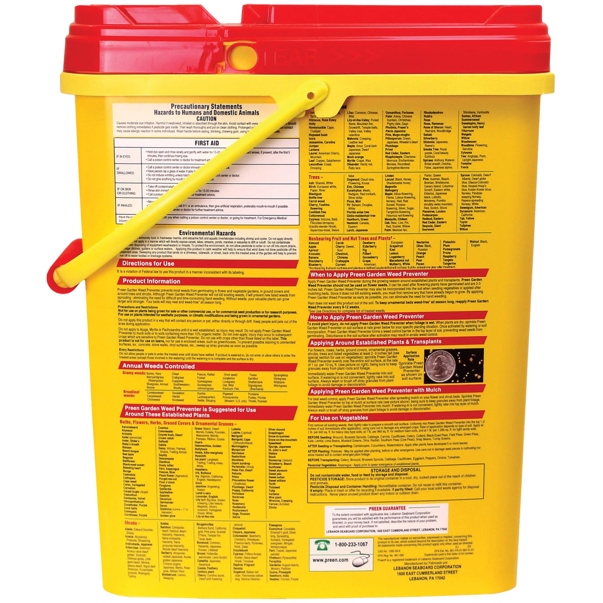 Scoop included with Preen Garden Weed Preventer for easy measured application