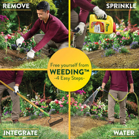 Preen Garden Weed Preventer is watered in to activate weed protection