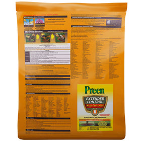 Preen weed preventer bottle with flip-top applicator refills for easy use.