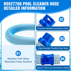 PreLonTek durable, UV-resistant materials resist chemicals for long-lasting pool cleaning.