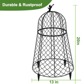 PREMILITY foldable ground stakes keep cloche securely in place.