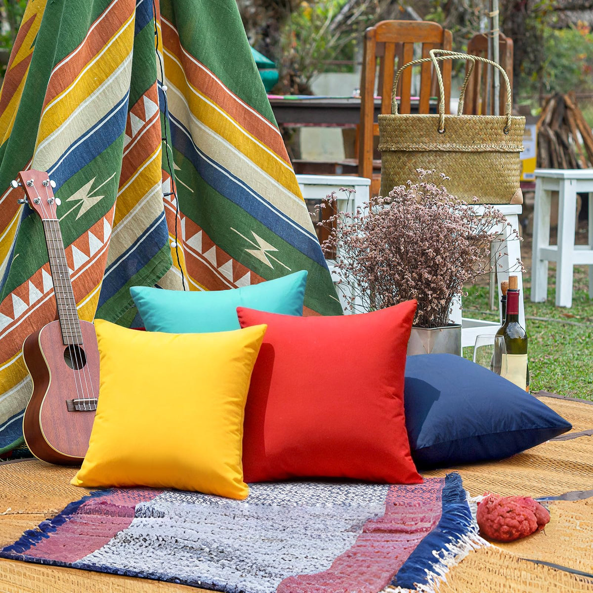Premillow set of 2 pillow covers for quick refresh on 18x18 cushions.