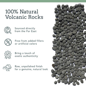 Premium Pebbles lava rocks used in garden decor for texture