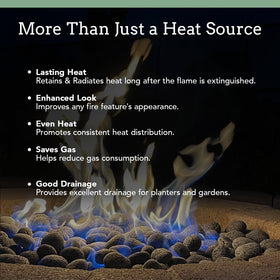 Premium Pebbles lava rocks in a fire pit decorative setup