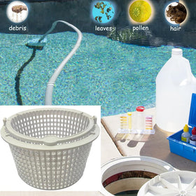 Premium plastic construction supports long-lasting pool cleaning with Hzaiwy basket.