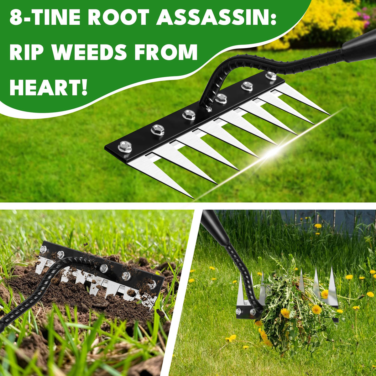 PREMJIN carbon steel durable rake for bending-resistant performance during heavy-duty weeding