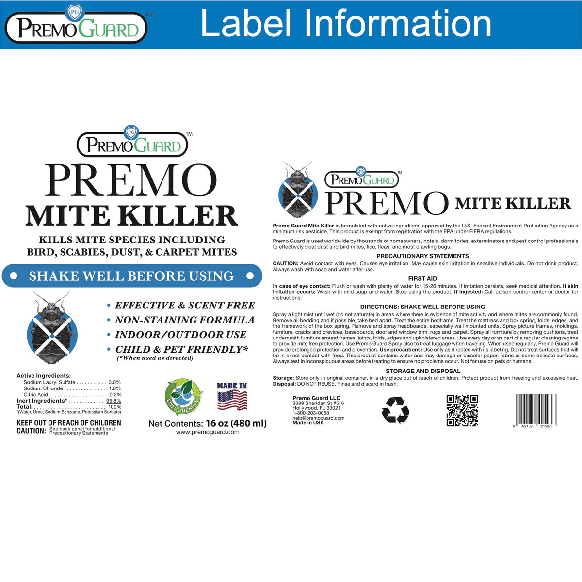 Premo Guard safe around kids and pets in households.