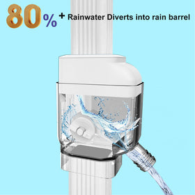 Prestantious diverter captures over 80% of rooftop runoff for faster rainwater collection.