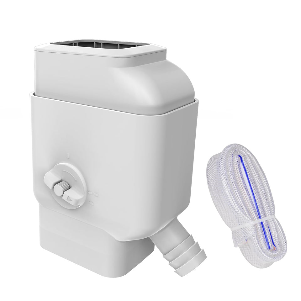 Prestantious downspout diverter with universal fit for 2x3 and 3x4 downspouts enabling efficient rainwater capture.