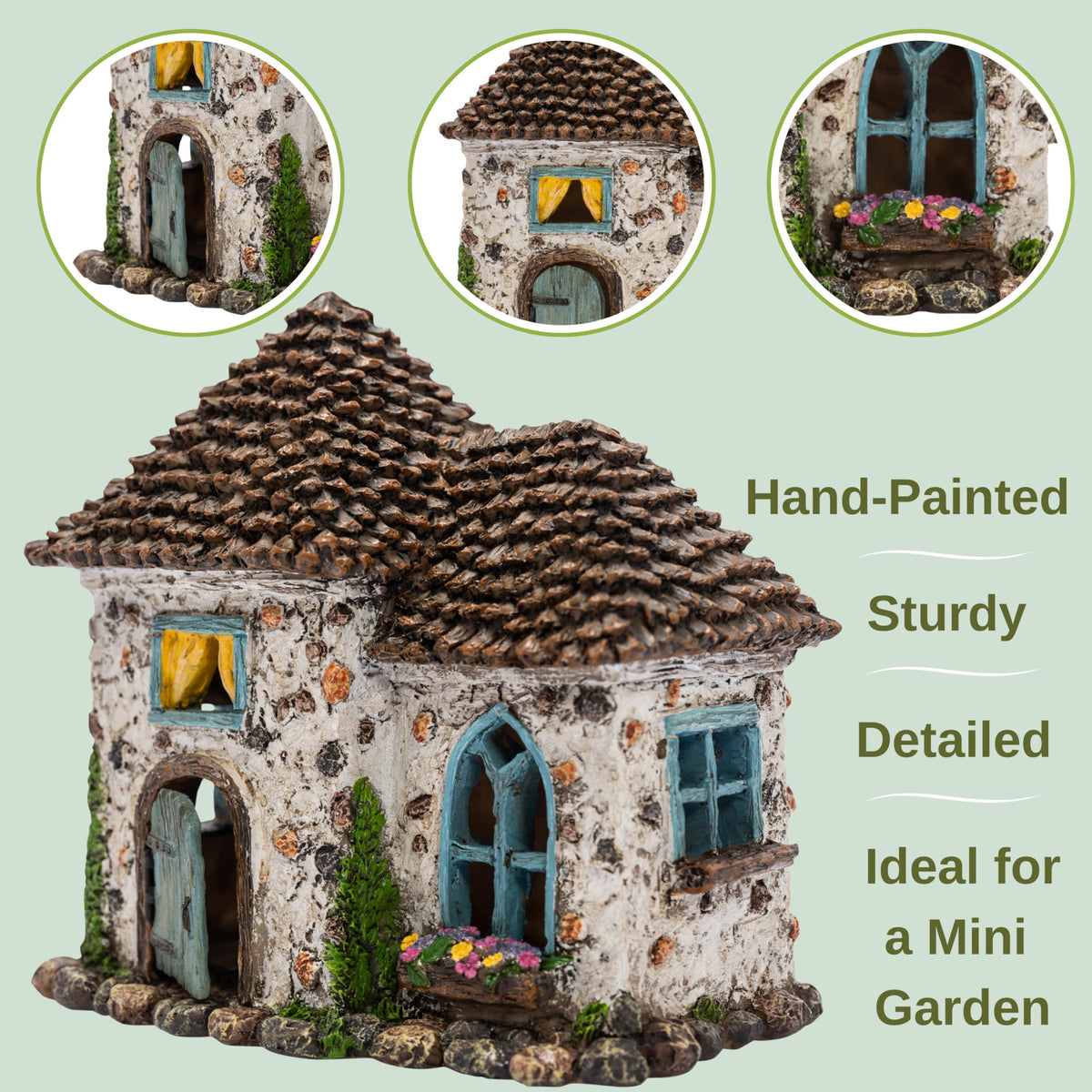 PRETMANNS Pinecone House door opens wide for interactive display.
