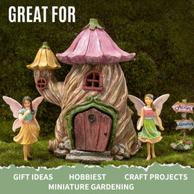PRETMANNS Weatherproof fairy houses withstand weather while keeping colors vivid.