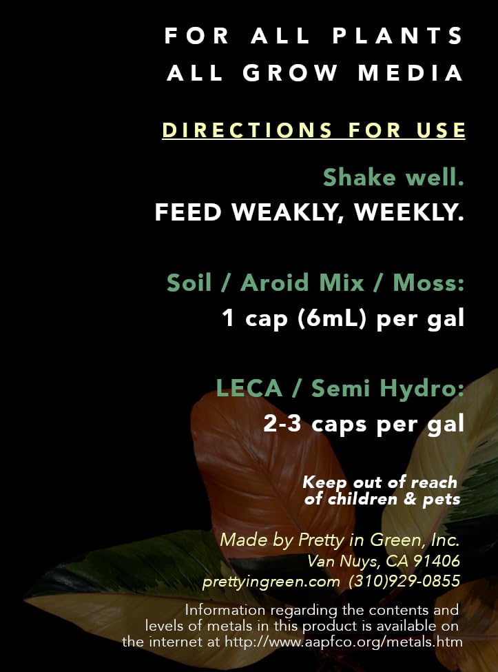 Odorless Leaf LUX formula for clean, convenient plant feeding