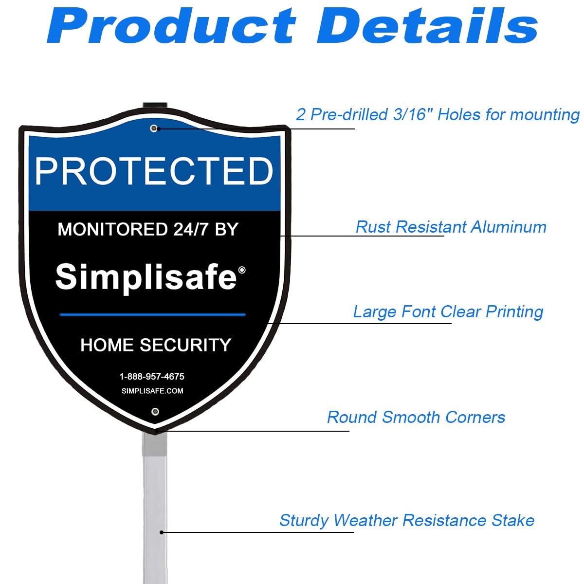 PreZiouz yard sign stake setup shows a sturdy ground installation for lawns or gardens.
