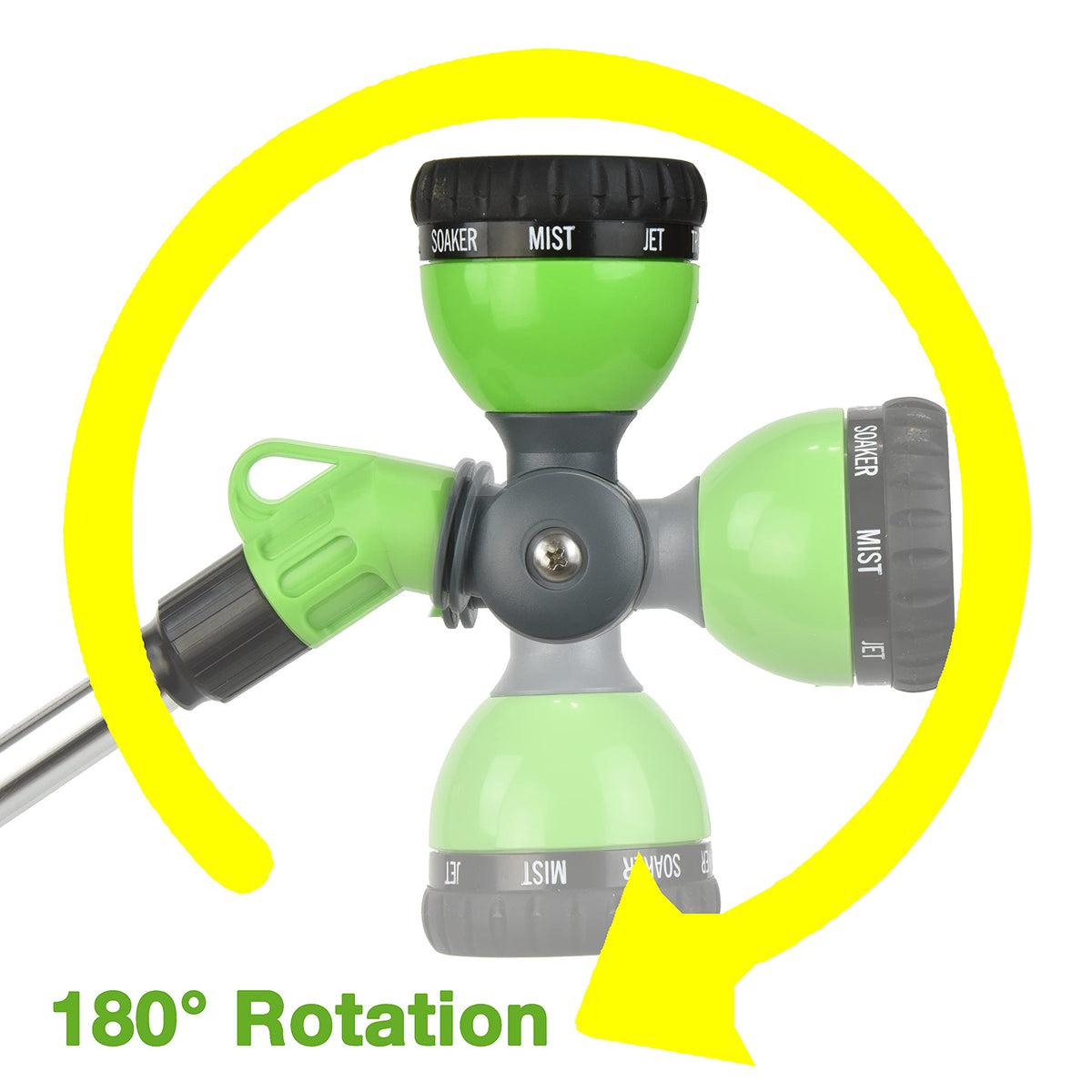 Pri Gardens Watering Wand ratcheting head for easy spray pattern changes