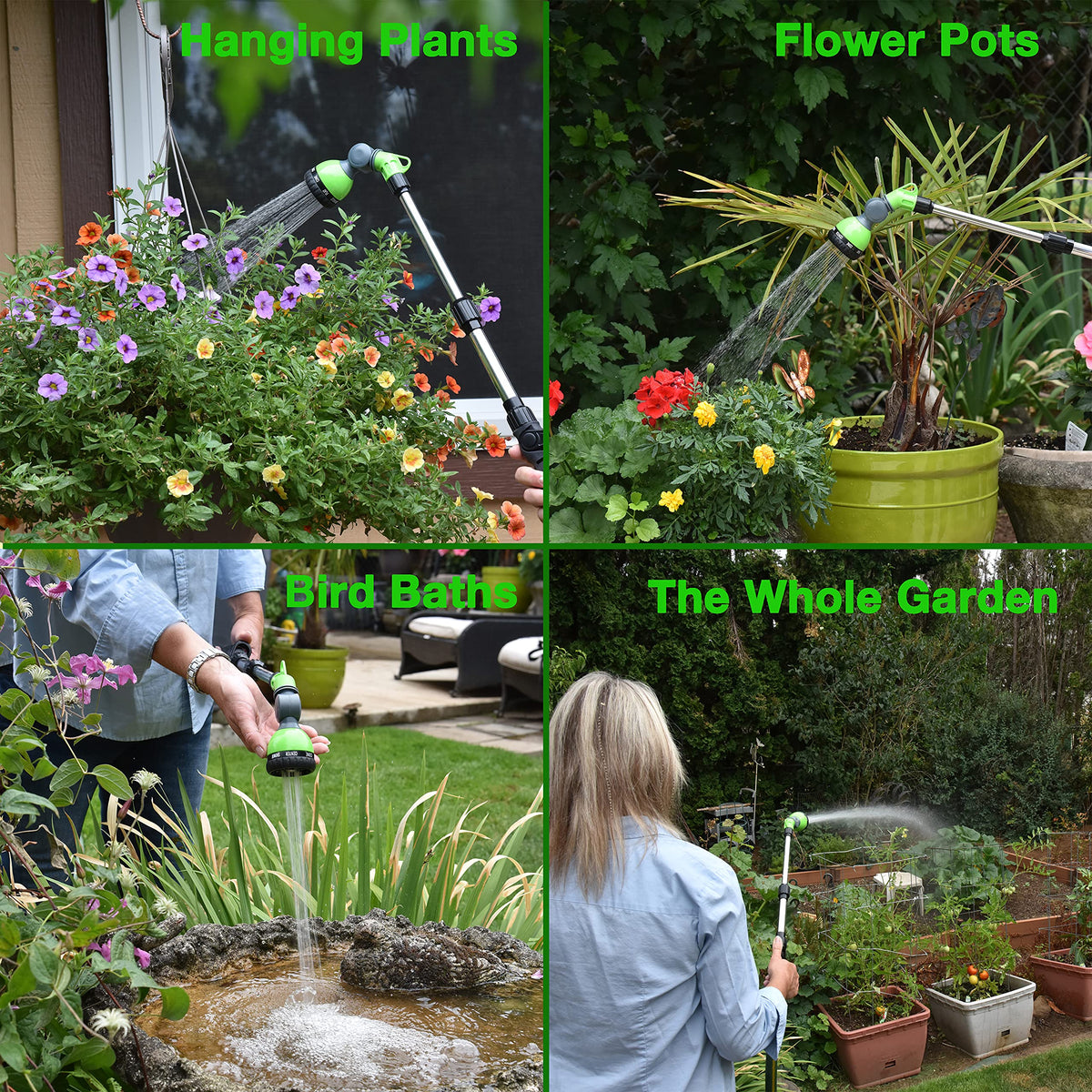 Pri Gardens Watering Wand zinc alloy handle for durable, rust-resistant use