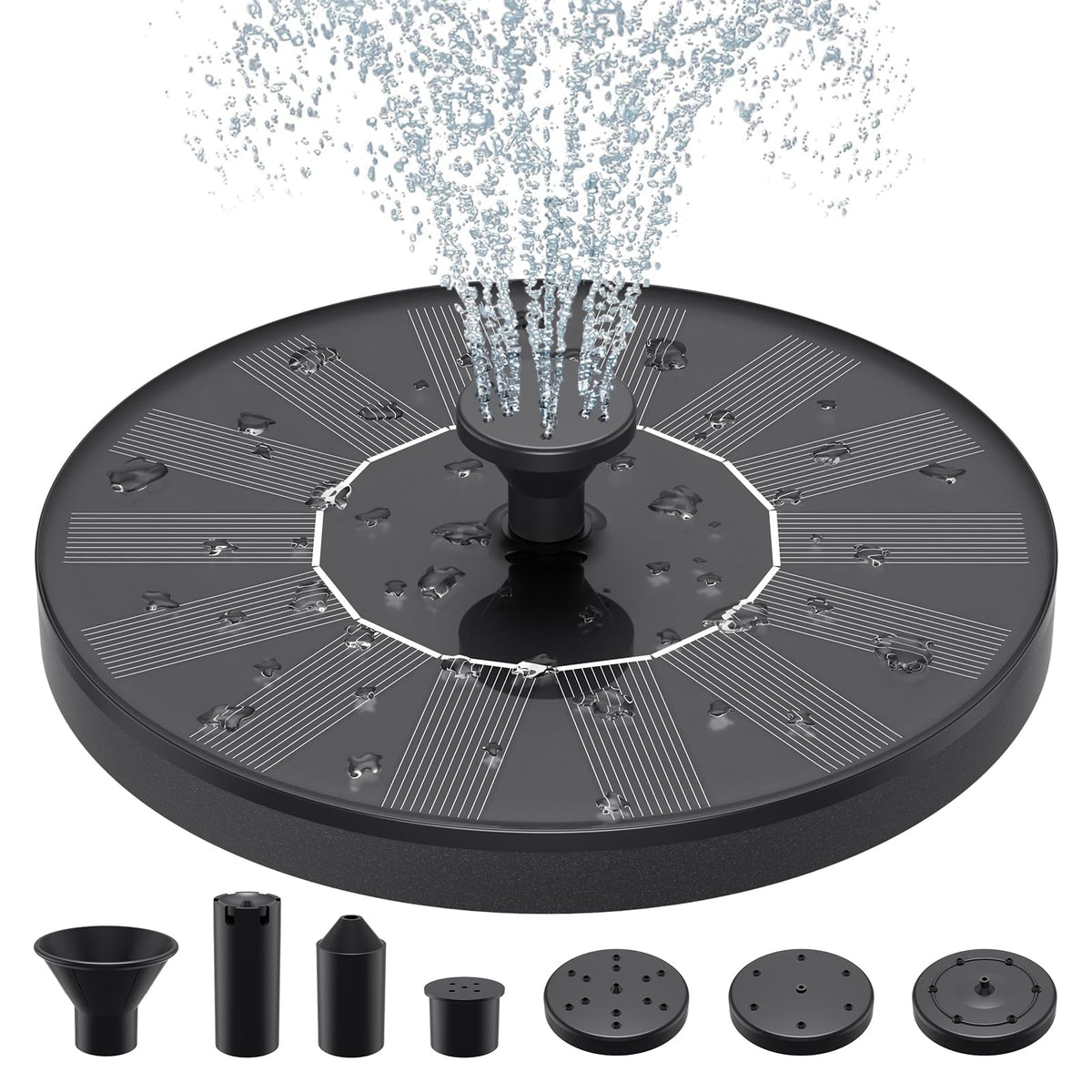 Priksia Solar Water Fountain base enables versatile placement and ambiance.