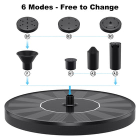 Priksia Solar Water Fountain free-standing floating design for easy placement.