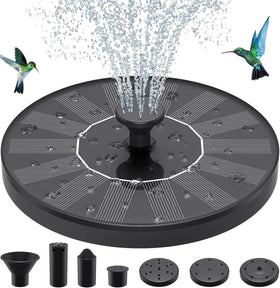 Priksia solar water fountain stand in sunlight for outdoor decoration.