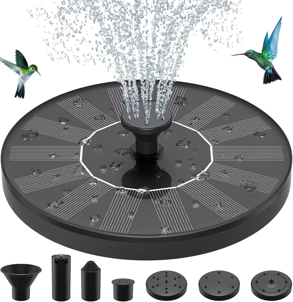 Priksia solar water fountain stand in sunlight for outdoor decoration.