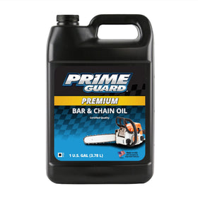Prime Guard Bar & Chain Oil bottle for ready chainsaw lubrication and wear protection.