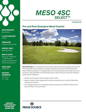 Primesource Meso 4SC Select spray nozzle in action for post-emergent weed control.