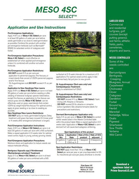 Primesource Meso 4SC Select turf application on established lawn area.