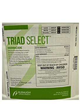 Primesource Triad Select used in non-crop areas like rights-of-way for weed management.