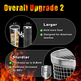 PrinChef stainless steel 304 construction delivers durability and rust resistance for outdoor grilling.