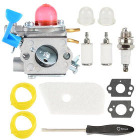Pro Chaser 128LD carburetor front view with hoses and gaskets for easy replacement.