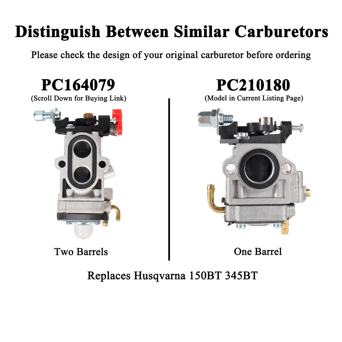 Pro Chaser 150BT carburetor side view, precision fit for smooth throttle response.