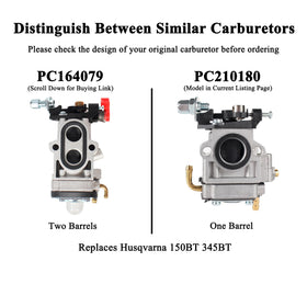 Pro Chaser 150BT carburetor side view, precision fit for smooth throttle response.
