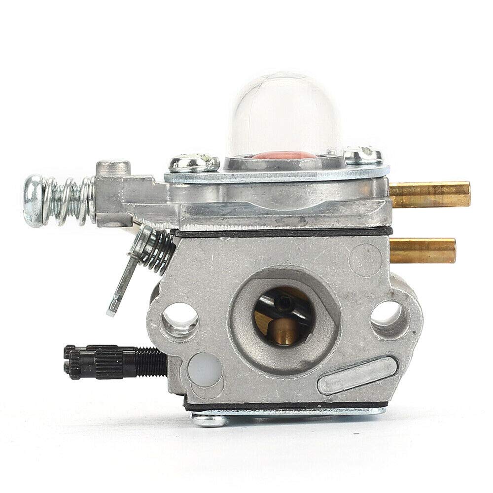 Carburetor package contents with gaskets and bulbs included.