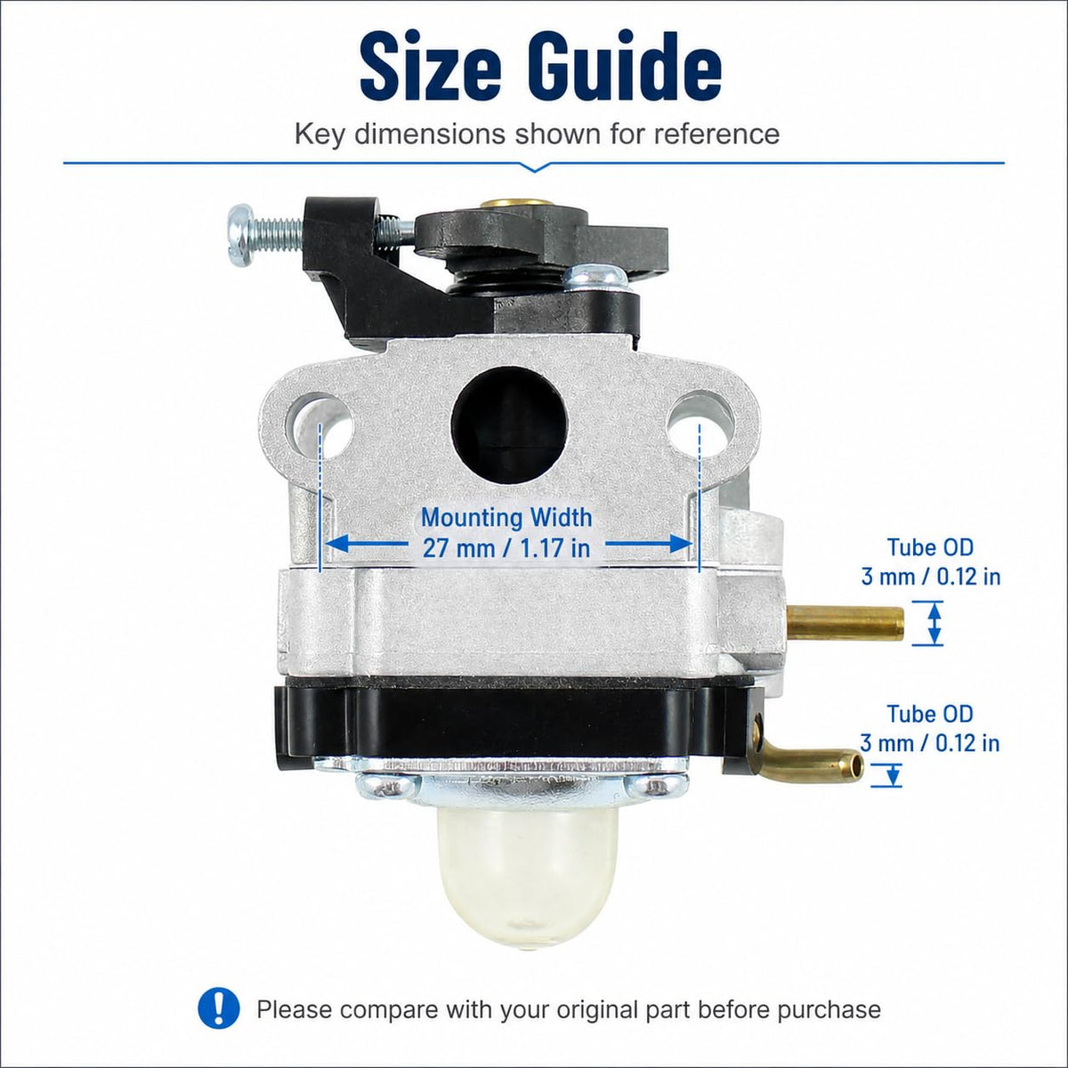Pro Chaser gasket kit included with carburetor replacement for a tight seal.