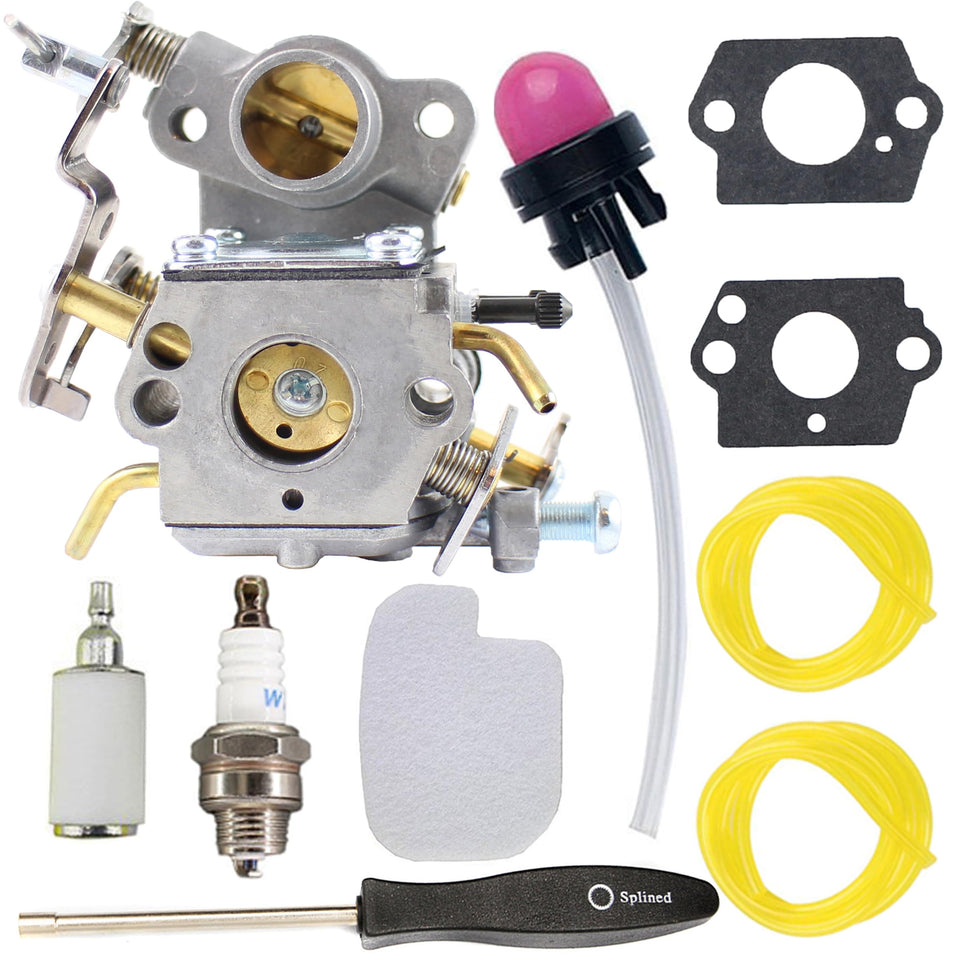 Pro Chaser PP4218A carburetor front view, compatible with Poulan Pro saws for easy replacement