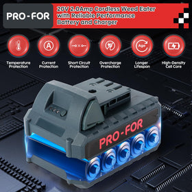 PRO-FOR 20V in 2-in-1 trimmer and edger mode