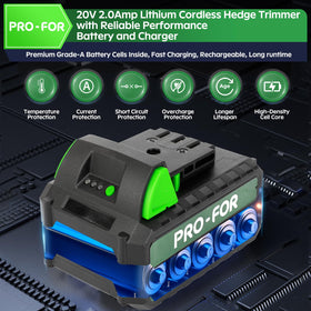 PRO-FOR ergonomic grip enhances control and comfort during trimming